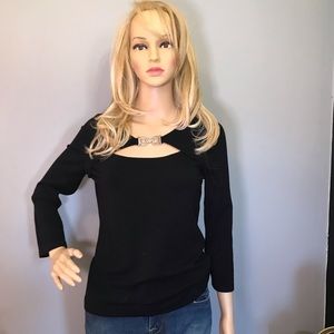 💜Nine West separates long sleeve round neck M